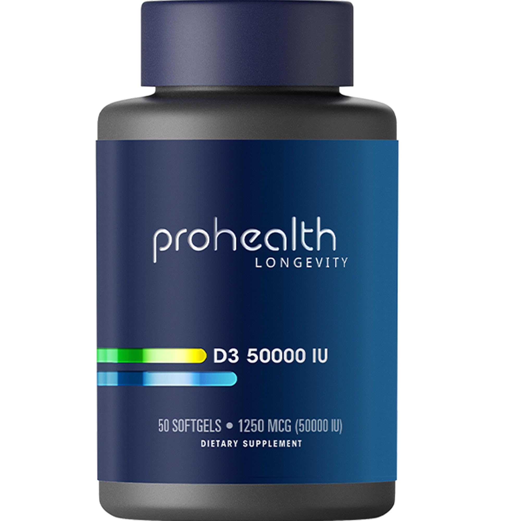 ProHealth Vitamin D3 50,000 IU (50 Softgels) - High Potency Bone & Immune Support Supplement | Gluten Free, Non-GMO | Supports Strong Bones, Immune Health & Overall Wellness for Adults