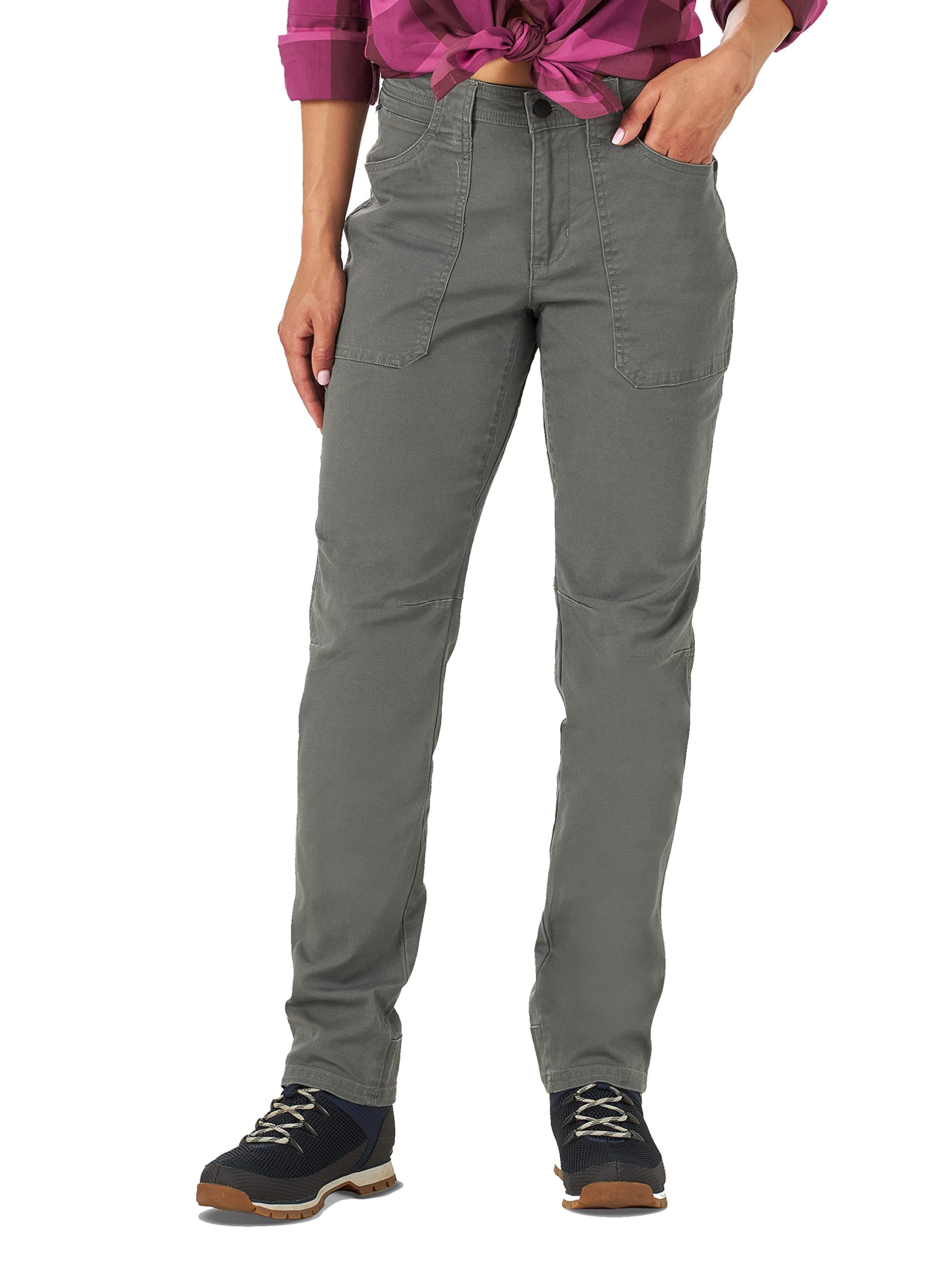 ATG by Wrangler Women's Slim Fit Canvas Pants - Comfortable Casual Work Pants for Outdoor Activities & Everyday Wear