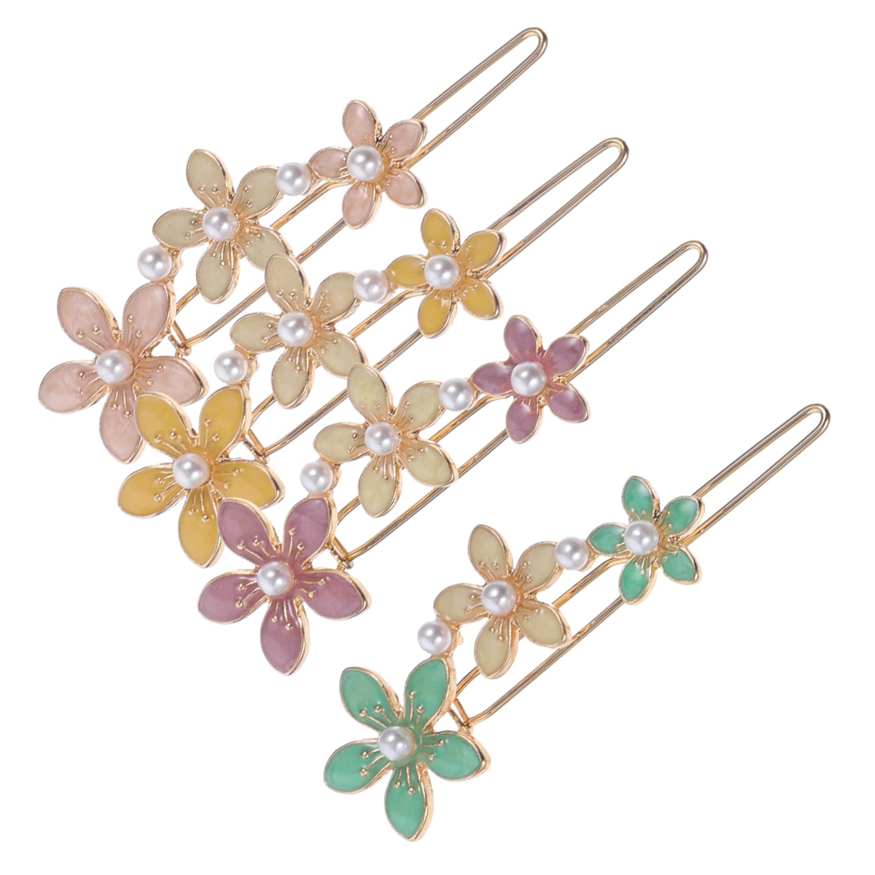 Beavorty 4pcs Women's Hair Accessories Set - Elegant Metal Hair Clips, Retro Hair Jewelry, Glitter Barrettes & Golden Hairpins for Wedding, Party & Daily Styling