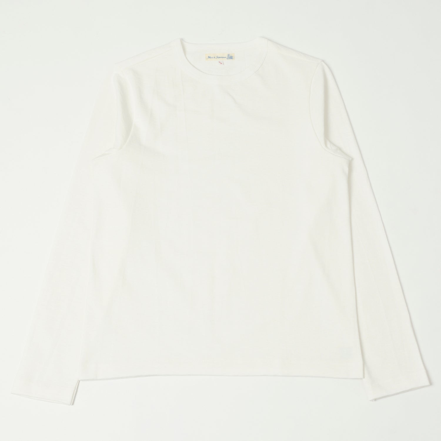 Merz b. Schwanen 2S18 Premium Heavyweight Long Sleeve T-Shirt for Men - Classic White Cotton Tee - Perfect for Casual Wear, Layering & Everyday Comfort