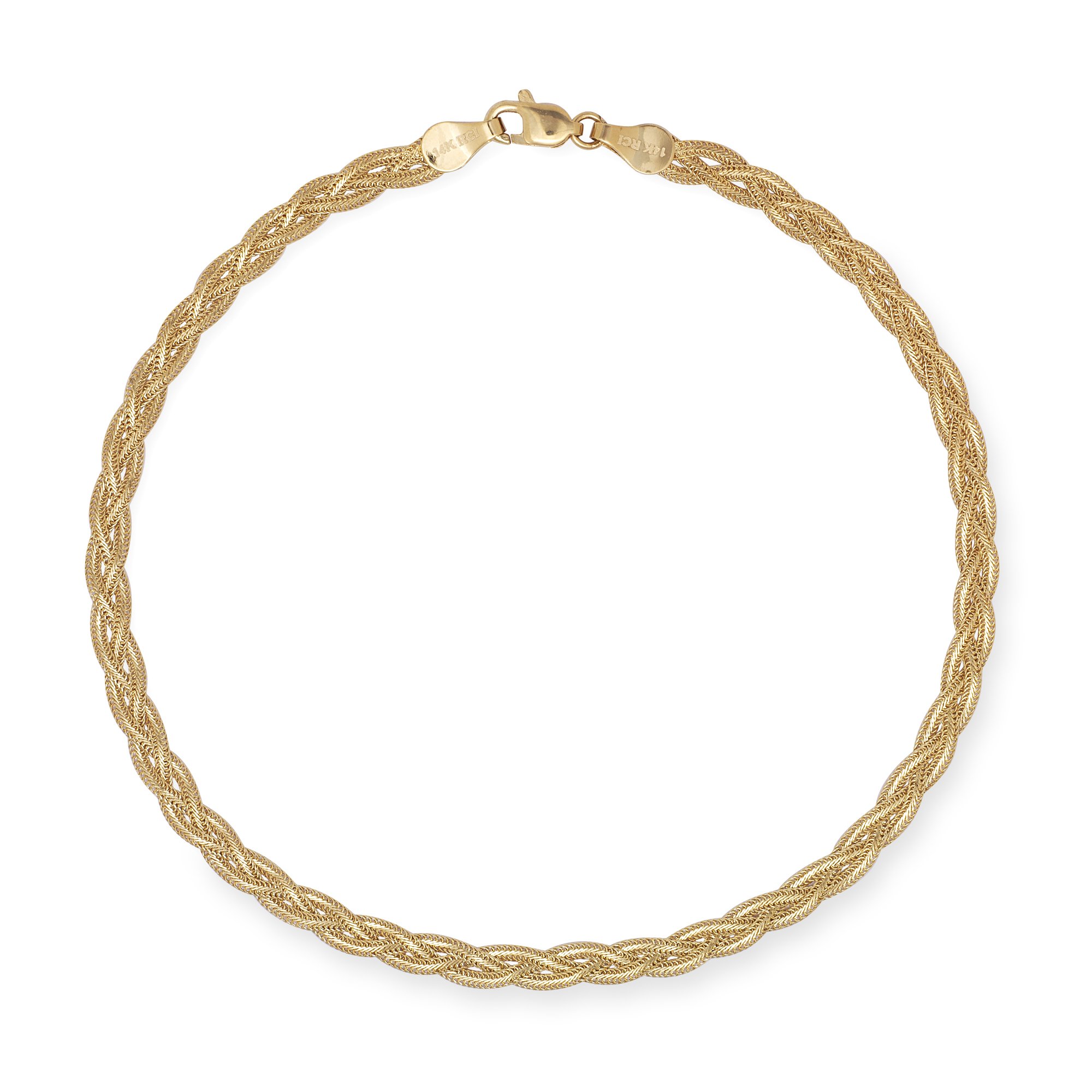 14K Gold 10-Inch Braided Foxtail Anklet - Yellow or White Gold Ankle Bracelet for Women | Elegant Beach Jewelry & Summer Fashion Accessory