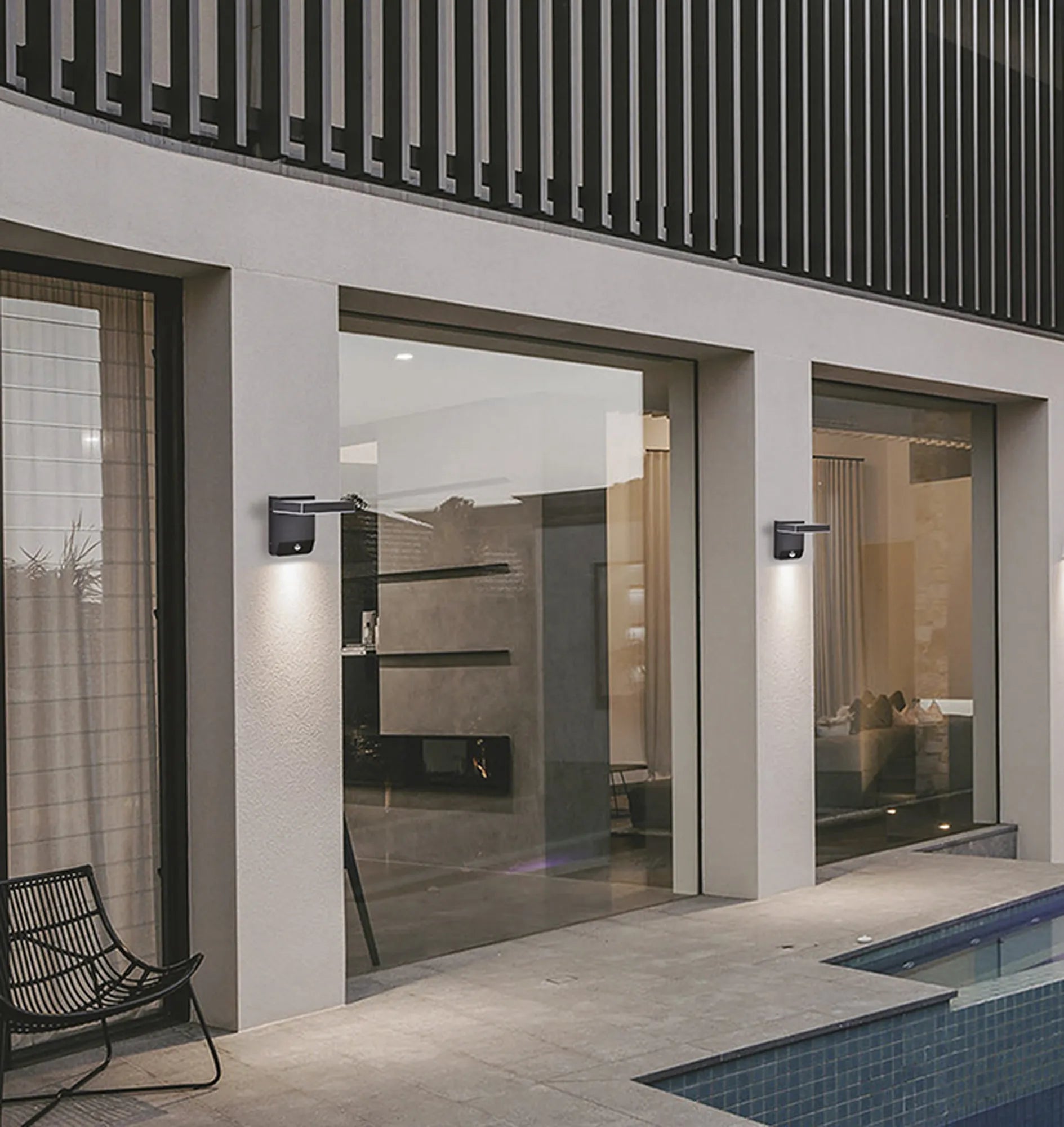 Cooper IP54 Waterproof LED Wall Lamp - Black & White for Indoor/Outdoor Lighting - Perfect for Patio, Garden, and Hallway