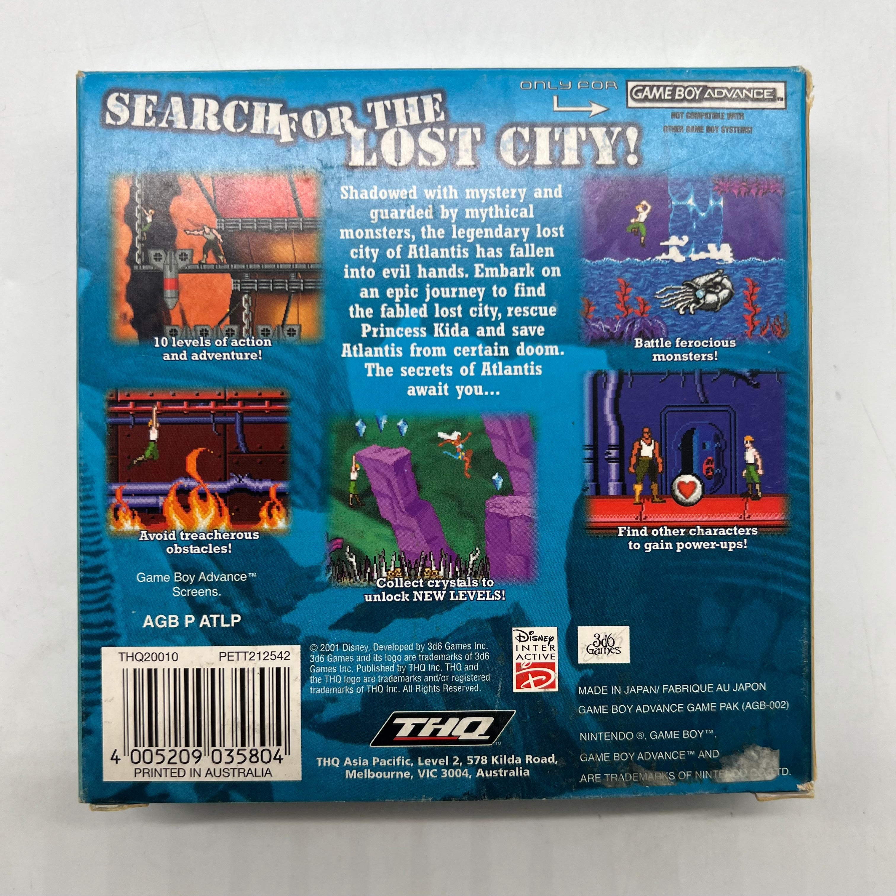 Disney's Atlantis: The Lost Empire GBA Game - Complete Boxed Edition | Retro Gaming Collectible for Game Boy Advance | Perfect for Nostalgic Play & Display