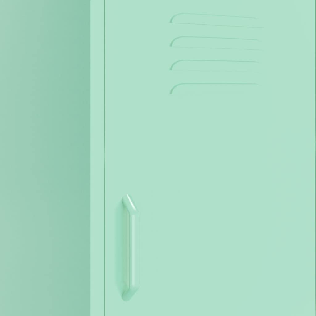 vidaXL 5-Shelf Storage Cabinet, Mint Green Steel Bookcase for Home Office, Living Room, Bedroom - Organize Books, Toys, Decor & More