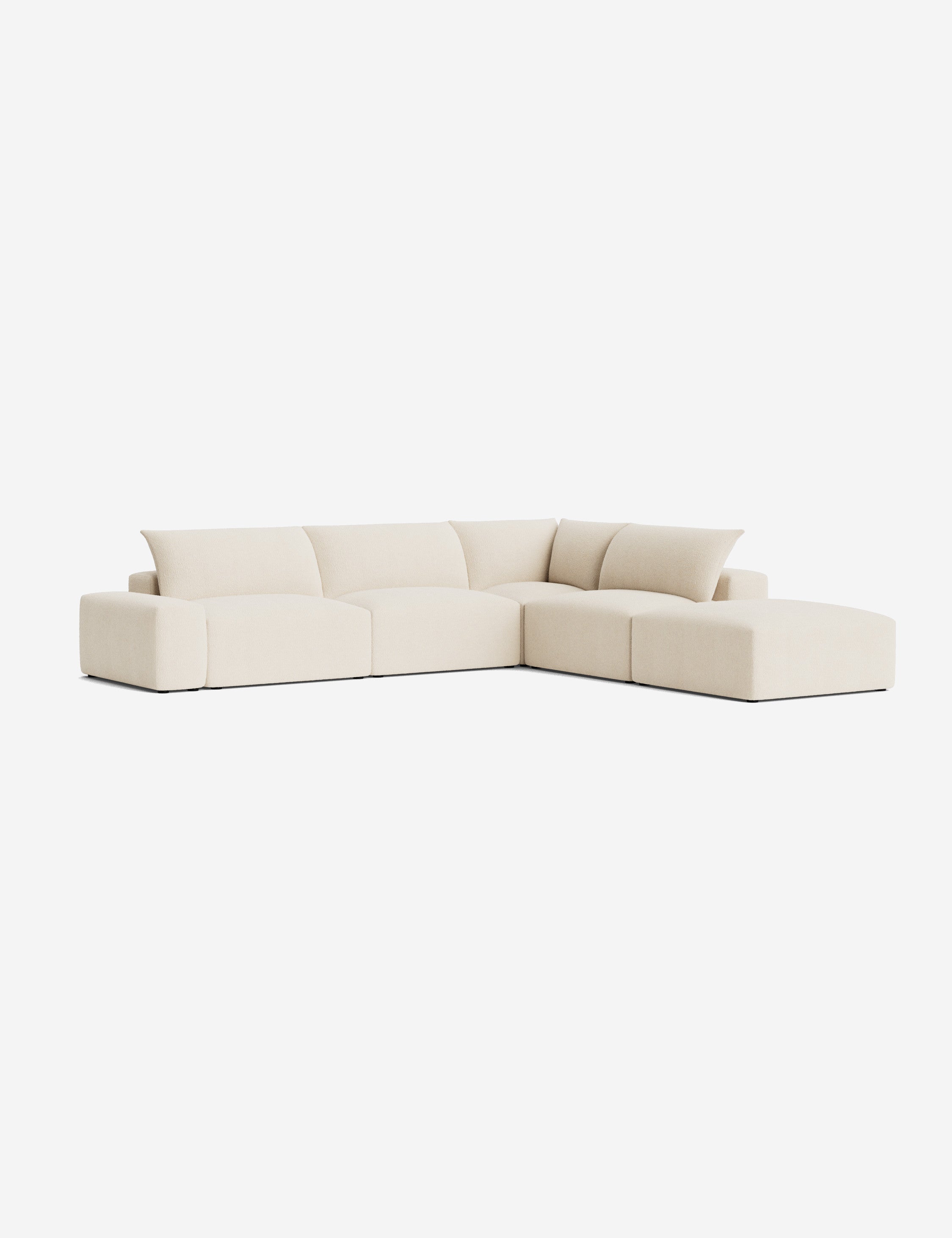 Brinley Chaise Sectional Sofa - Modern L-Shaped Couch with Reversible Chaise for Living Room, Family Room & Lounge | Comfortable Fabric Upholstery, Sturdy Frame | Perfect for Small Spaces & Home Decor