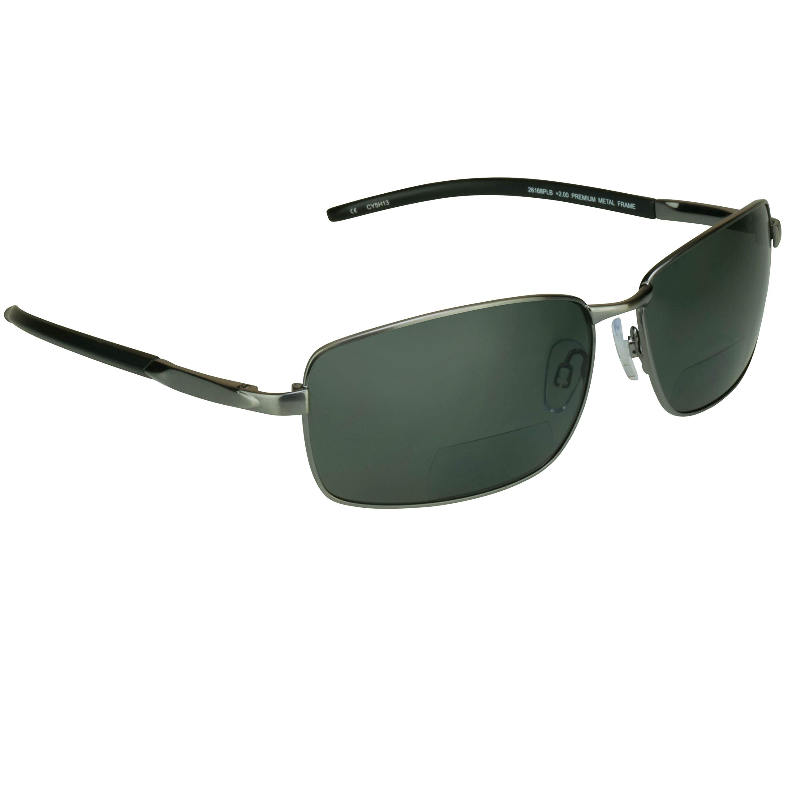 ProSPORT Polarized Bifocal Sunglasses for Men & Women - UV Protection, Anti-Glare Fishing Sunglasses with Metal Frame - Perfect for Outdoor Activities, Driving, and Beach Vacations