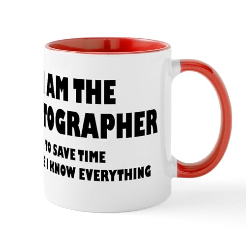 White/Red Inside - I Am The Photographer Mug