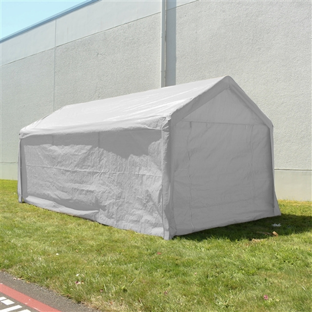 Heavy Duty 10x20 FT Aleko Outdoor Carport Canopy Tent - White - Perfect for Vehicle Shelter, RV Cover, and Outdoor Storage