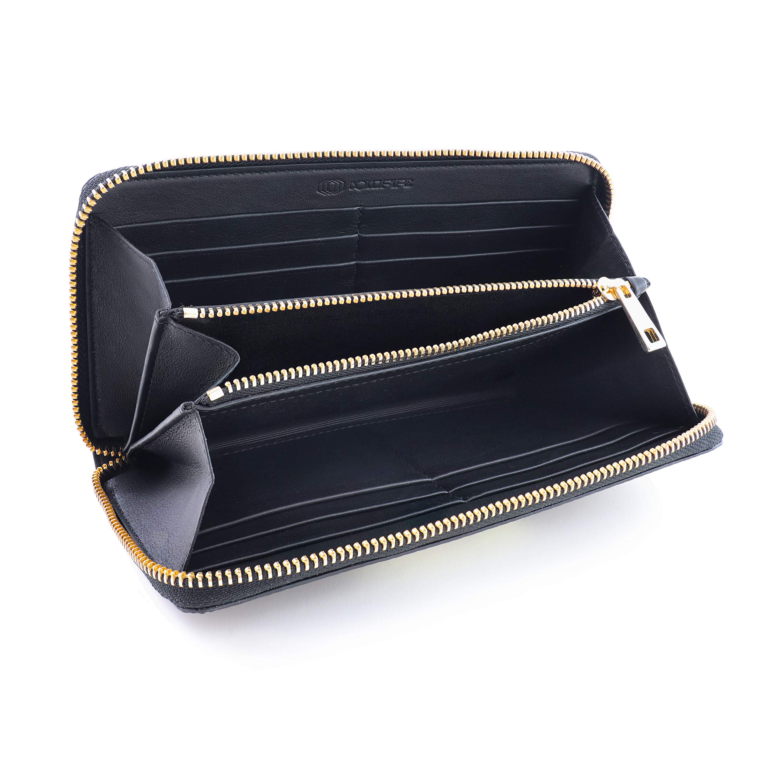 ColdFire RFID Blocking Accordion Zip Around Wallet for Women - Stylish Clutch Purse for Day & Night Use - Perfect for Travel, Shopping & Everyday Essentials