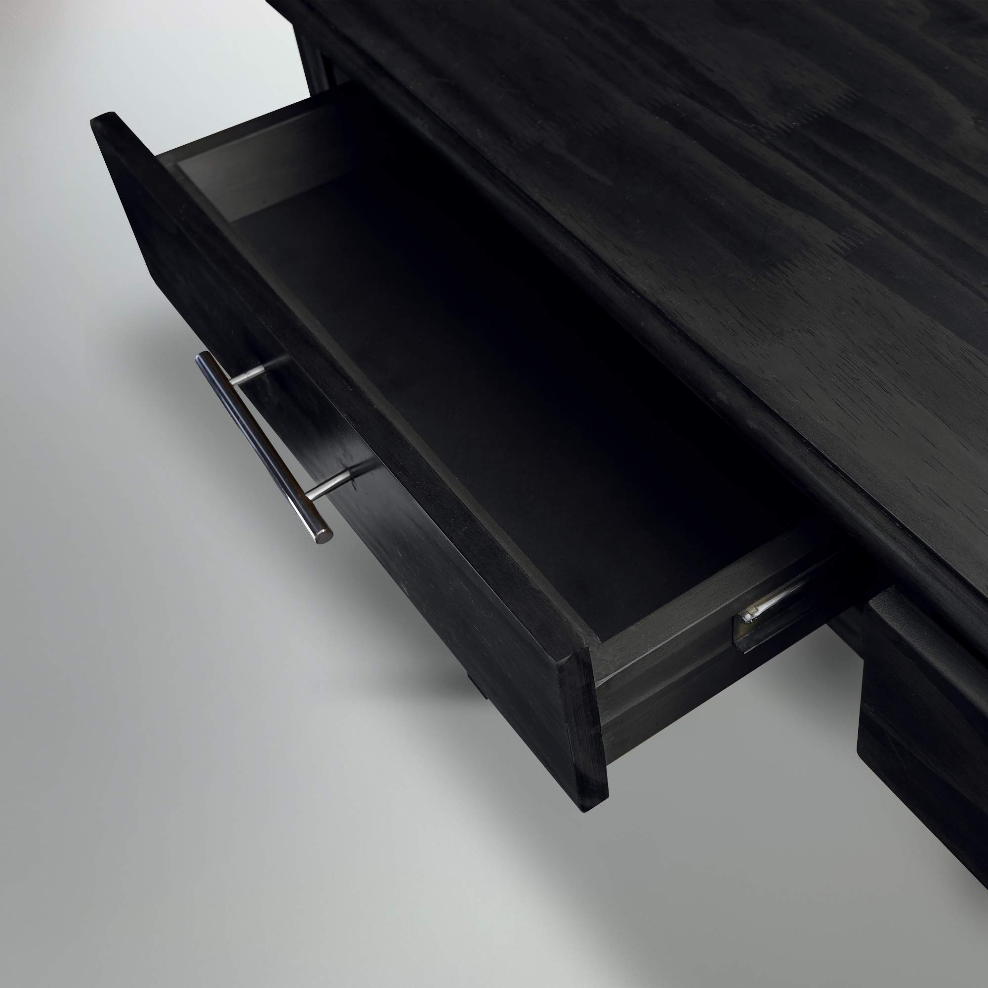 Casual Home Bay View Console Table - Black | Entryway Sofa Table, Hallway Accent Furniture for Living Room, Bedroom & Foyer Decor