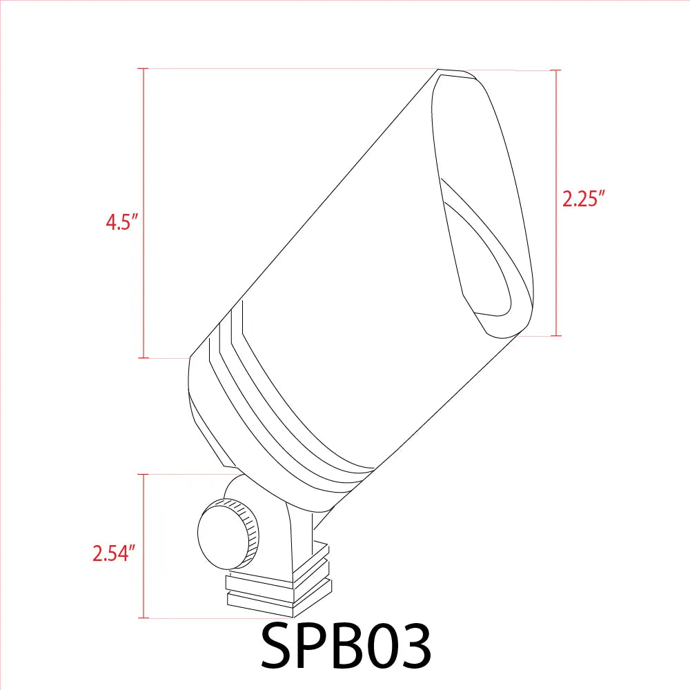 SPB03 Low Voltage LED Outdoor Landscape Spotlight - Durable Cast Brass Design for Gardens, Pathways, and Architectural Lighting