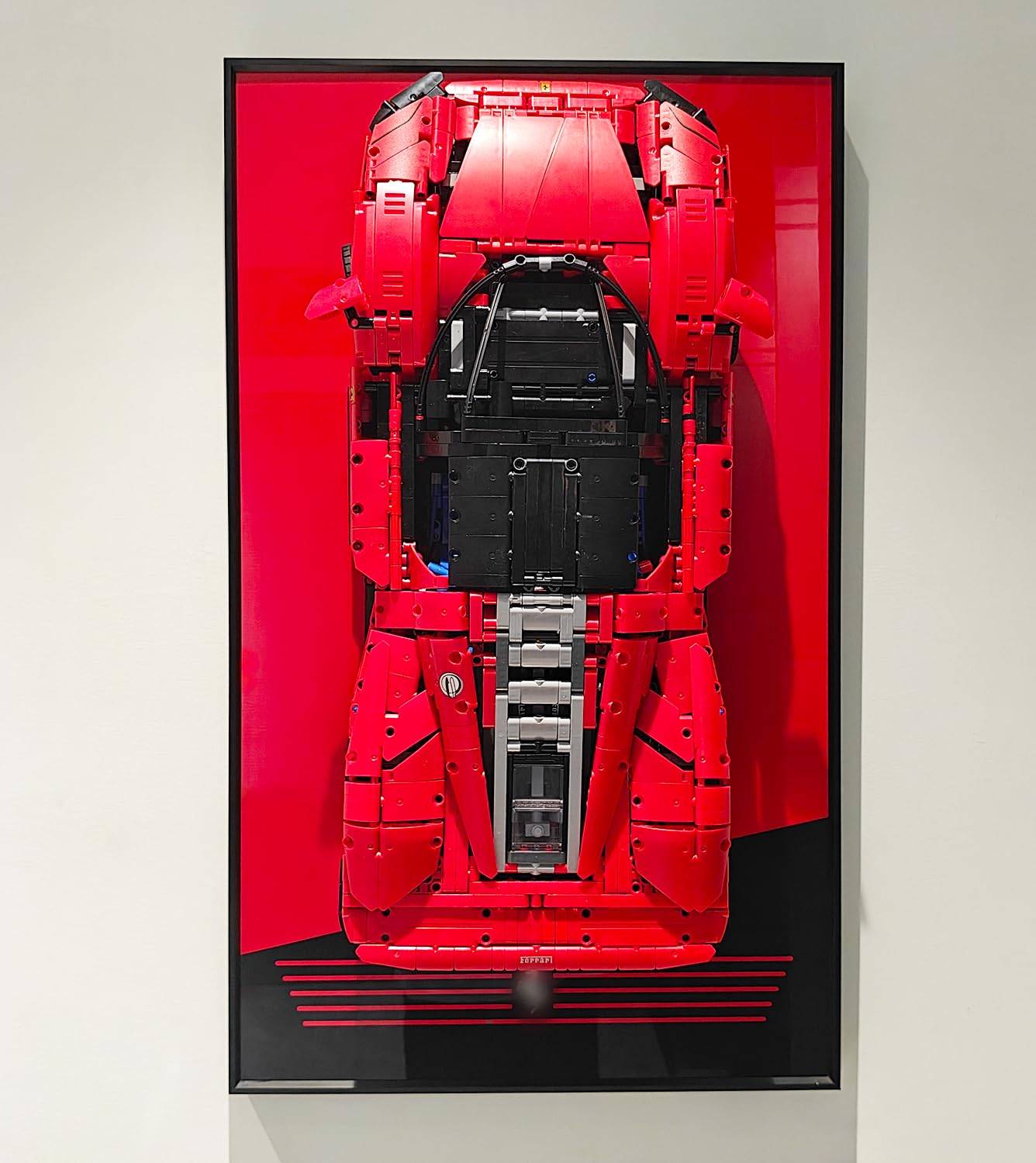 LEGO Technic 42143 Ferrari Daytona SP3 Building Kit for Adults - 75 x 45 cm Wall Display Panel - Perfect for Home Office Decor & Car Enthusiast Collections