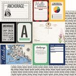 Anchorage Alaska Travel Journal 12x12 Inch Double-Sided Scrapbook Paper - 1 Sheet (37001) for Memory Books, Photo Albums & DIY Crafts