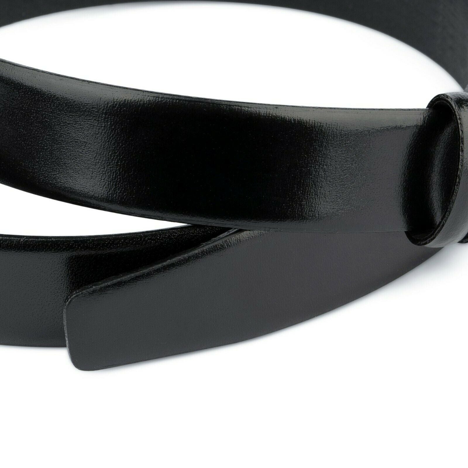 Premium Black Leather Belt for Men - 1 1/8 Inch (30mm) Width - Compatible with Cartier Buckles - Italian Genuine Leather - Perfect for Business, Casual & Formal Occasions