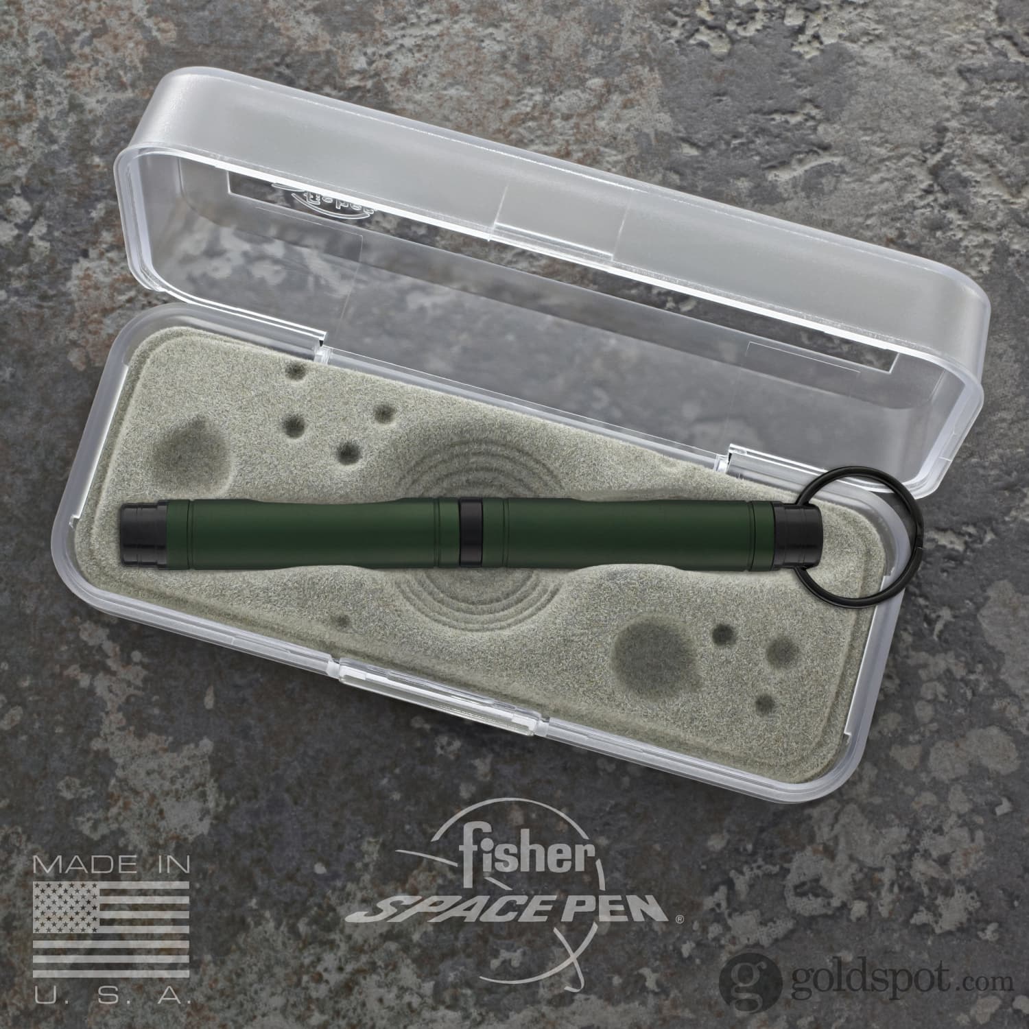 Fisher Space Pen Backpacker Ballpoint Pen - Green Anodized Aluminum Keychain Pen for Outdoor Adventures, Hiking, Camping & Everyday Carry (EDC)