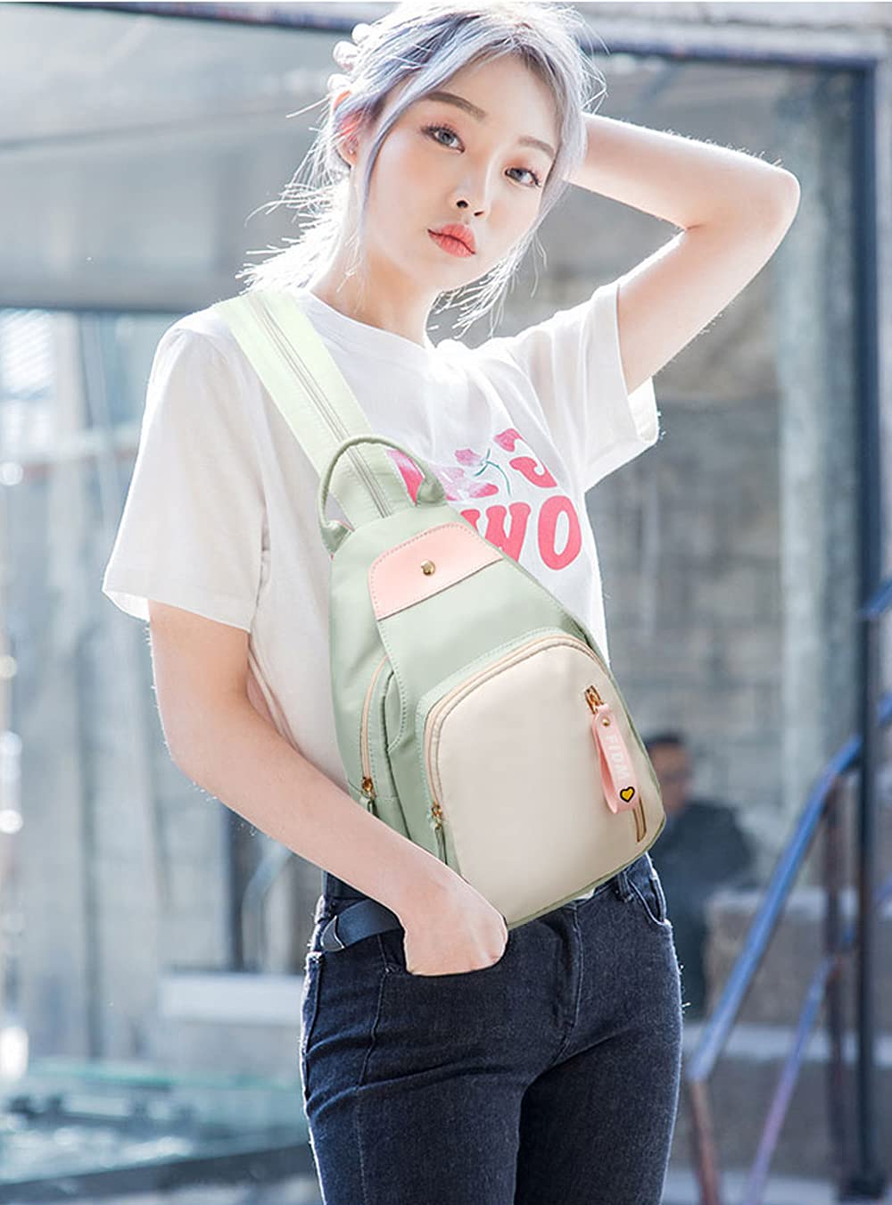 Zhongningyifeng Women's Small Nylon Backpack - Mini Travel Purse & Lightweight Shoulder Bag for Ladies | Perfect for Daily Commute, Weekend Trips & College Campus Use