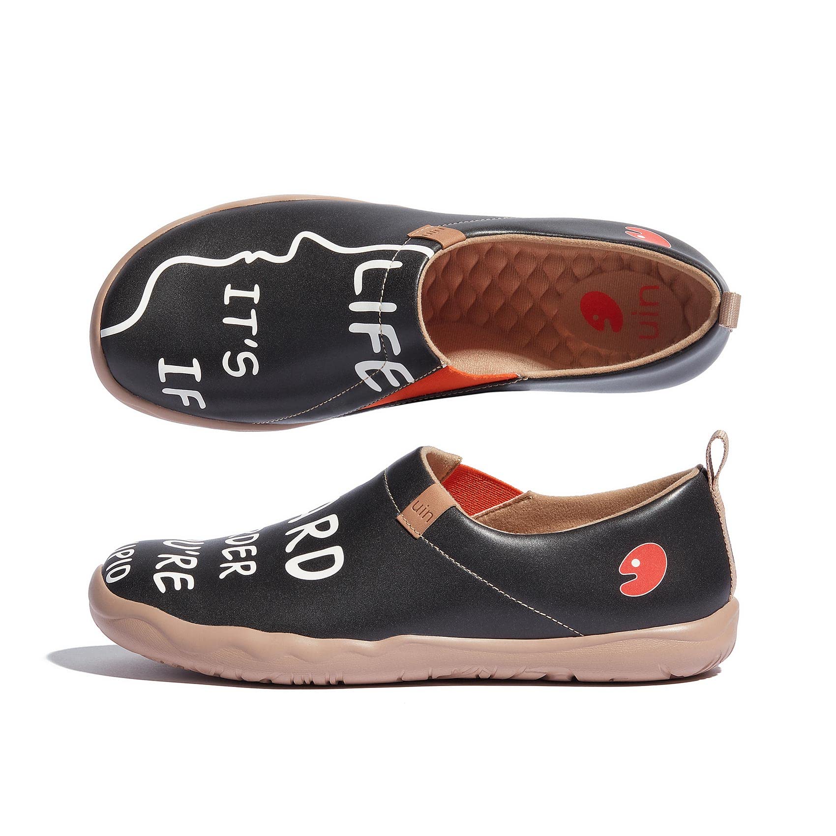 UIN Men's Slip-On Walking Shoes - Lightweight Travel Loafers with Microfiber Upper - Comfortable Casual Sneakers for Travel, Work & Everyday Wear