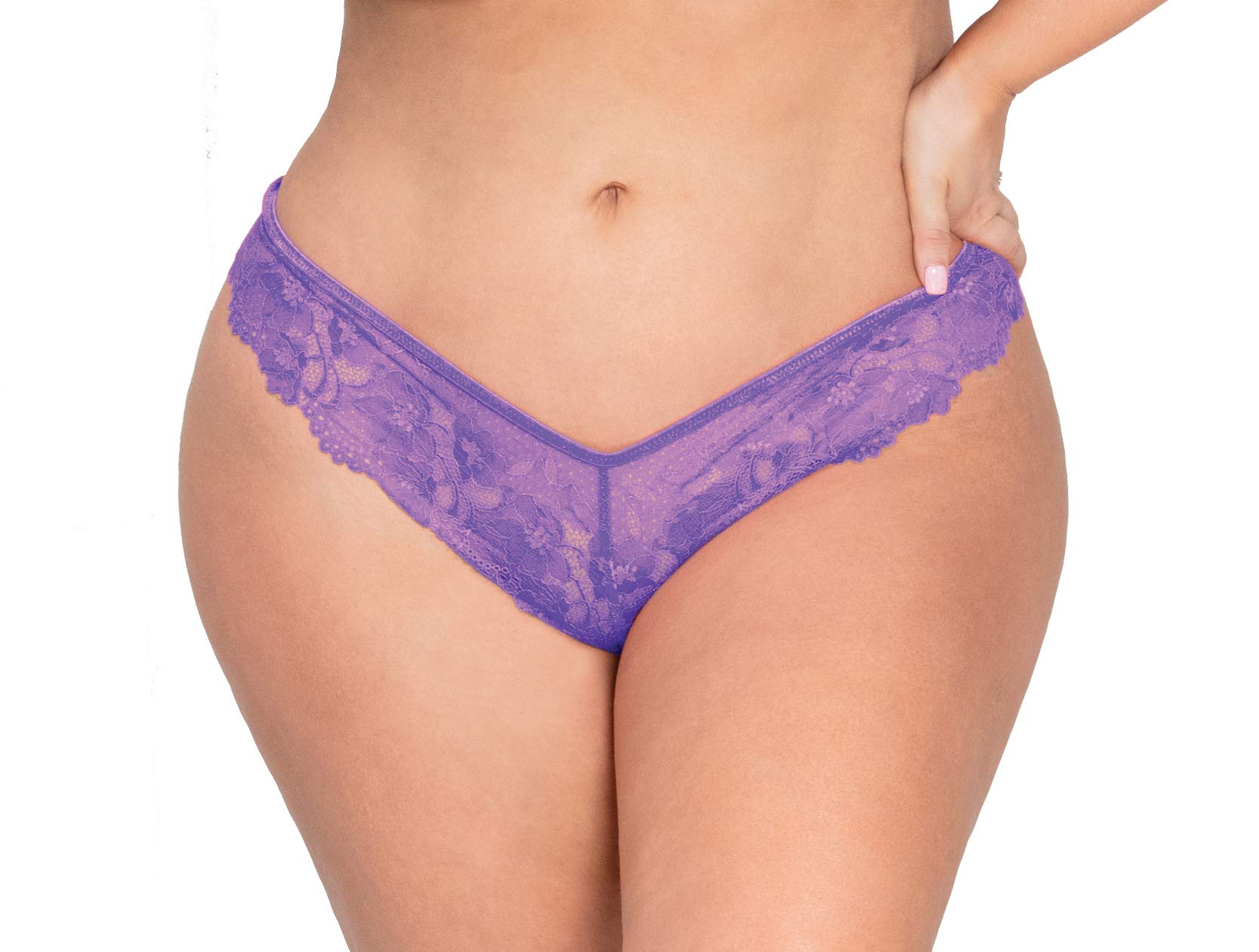 Sexy Lace Thong Panties with Butterfly Back Appliqué - Comfortable Women's Underwear for Date Night & Special Occasions