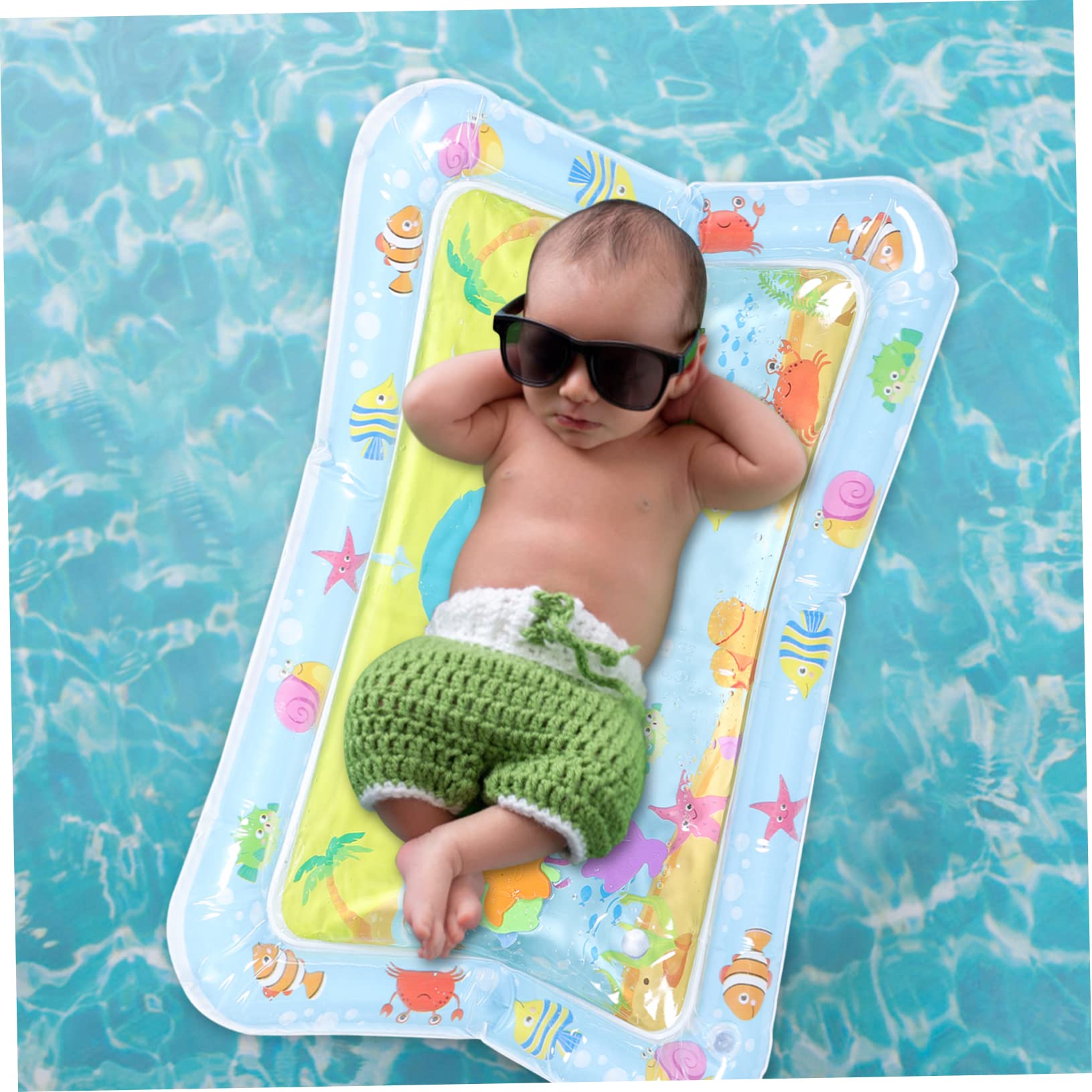 ORFOFE Inflatable Baby Water Play Mat - Sensory Tummy Time Activity Mat for Infants & Toddlers - Non-Toxic PVC, Portable & Easy to Clean - Perfect for Indoor/Outdoor Play, Developmental Learning & Sensory Exploration