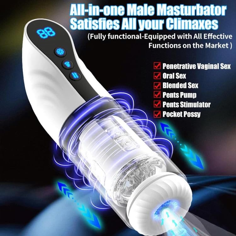 Automatic Male Masturbator - Electric Sucking & Thrusting Adult Toy for Men, Portable Pocket Pussy with Tight Sensation - Perfect for Solo Pleasure, Travel & Discreet Use