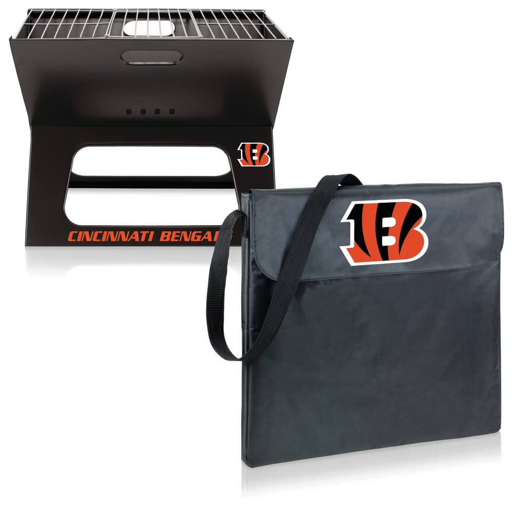 Portable NFL X-Grill Charcoal BBQ Grill for Camping, Tailgating & Outdoor Cooking - Compact Design for Picnics, Backyard Parties & Game Day Grilling