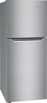 Frigidaire FFET1022UV 10.1 Cu. Ft. Compact Top Freezer Refrigerator - Stainless Steel Apartment Fridge for Small Spaces, Dorms & Kitchenettes