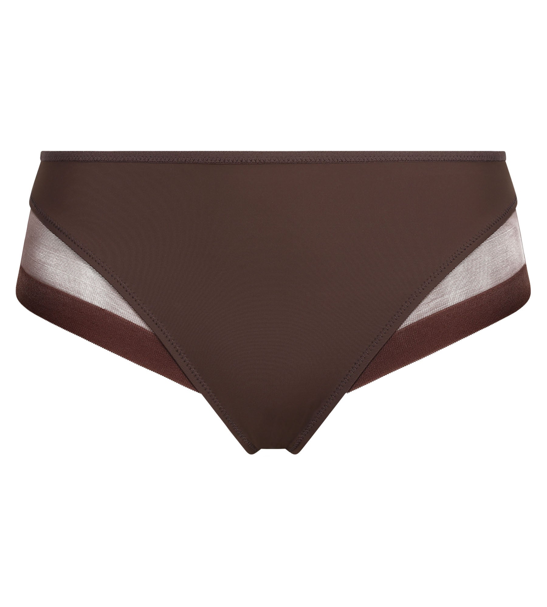 Brown Microfiber and Tulle Midi Culotte Skirt - Generous Fit for Casual Wear, Office Outfits & Special Occasions