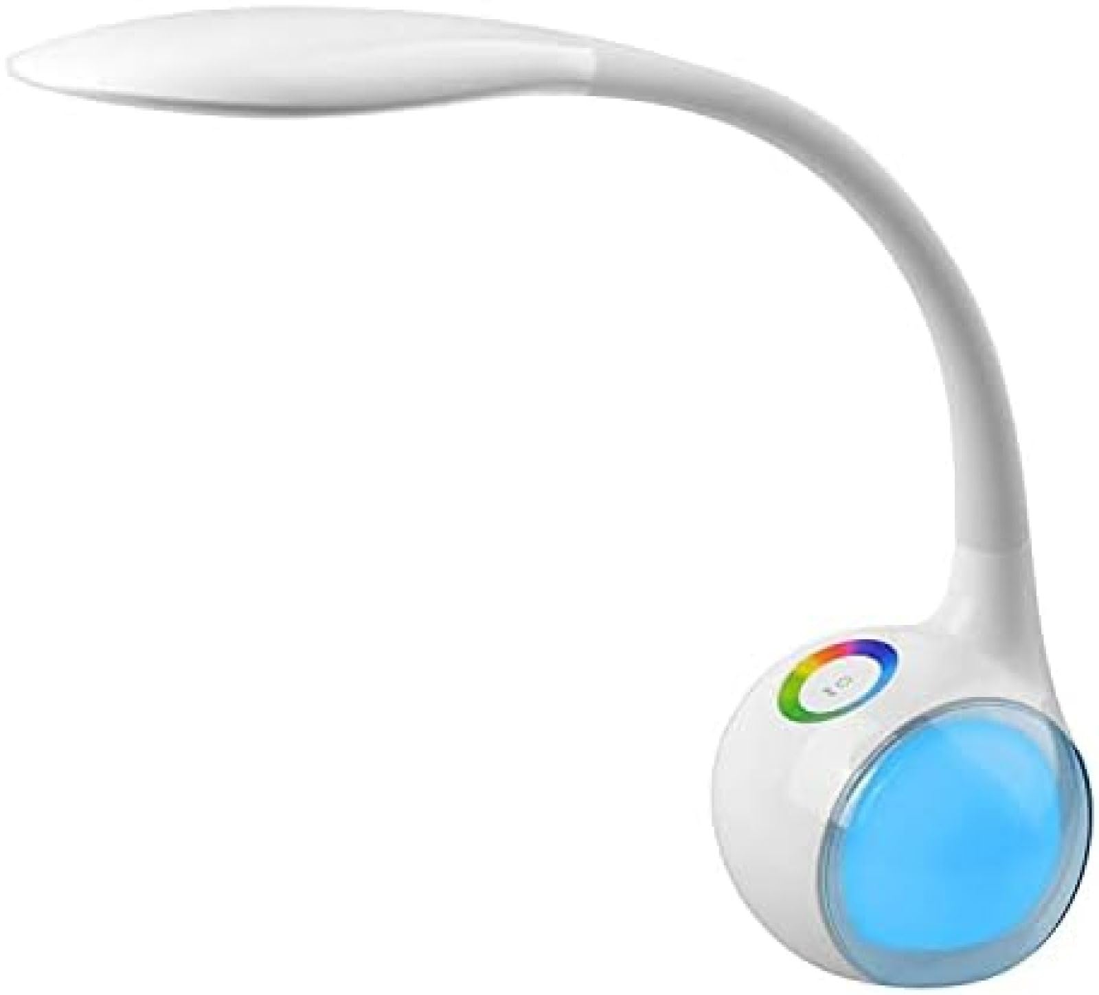 LED Eye Protection Desk Lamp - Dimmable 360° Flexible Gooseneck with 3 Brightness Levels & RGB Colors | Touch Control Study Lamp for Bedroom, Office, Dorm Room | Perfect for Reading, Working & Night Light Use