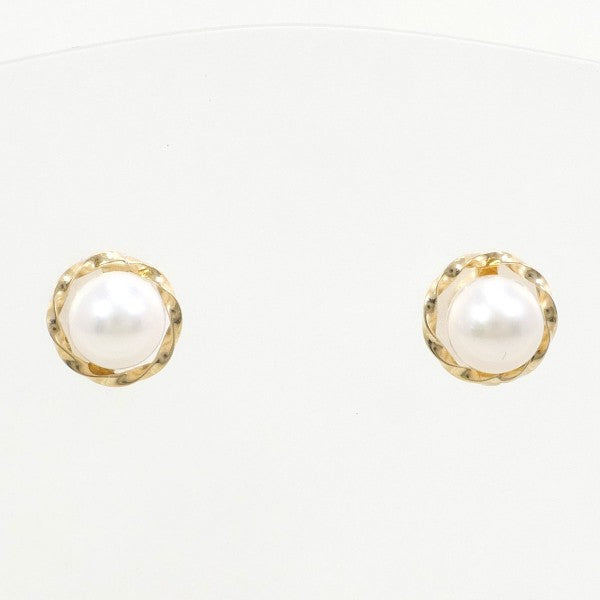 18K Yellow Gold Pearl Earrings for Women - Elegant Stud Earrings with Freshwater Pearls - Perfect for Weddings, Parties & Everyday Wear