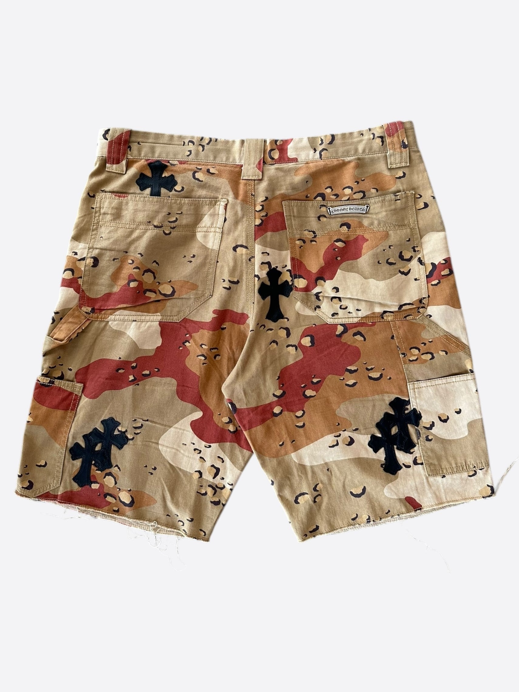Chrome Hearts Desert Camouflage Cross Patch Carpenter Shorts - Trendy Streetwear for Men | Perfect for Casual Outfits, Music Festivals & Urban Fashion