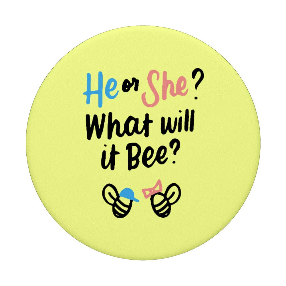 Gender Reveal PopSockets PopGrip - Swappable Phone & Tablet Grip for Baby Shower, Gender Party & Pregnancy Announcement | He or She Boy Girl Design