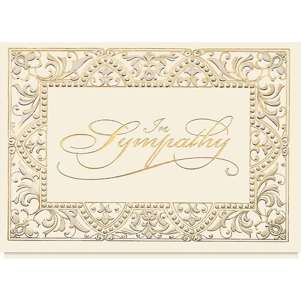 25 Elegant Personalized Sympathy Cards with Foil-Lined Envelopes - Thoughtful Condolence Greeting Cards for Funeral, Memorial Service & Bereavement - Perfect for Business or Personal Use