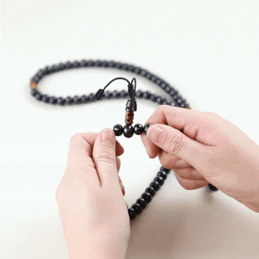 Handmade Bone & Skull Mala Beads - Buddhist Meditation Prayer Necklace for Mindfulness, Yoga & Spiritual Practice