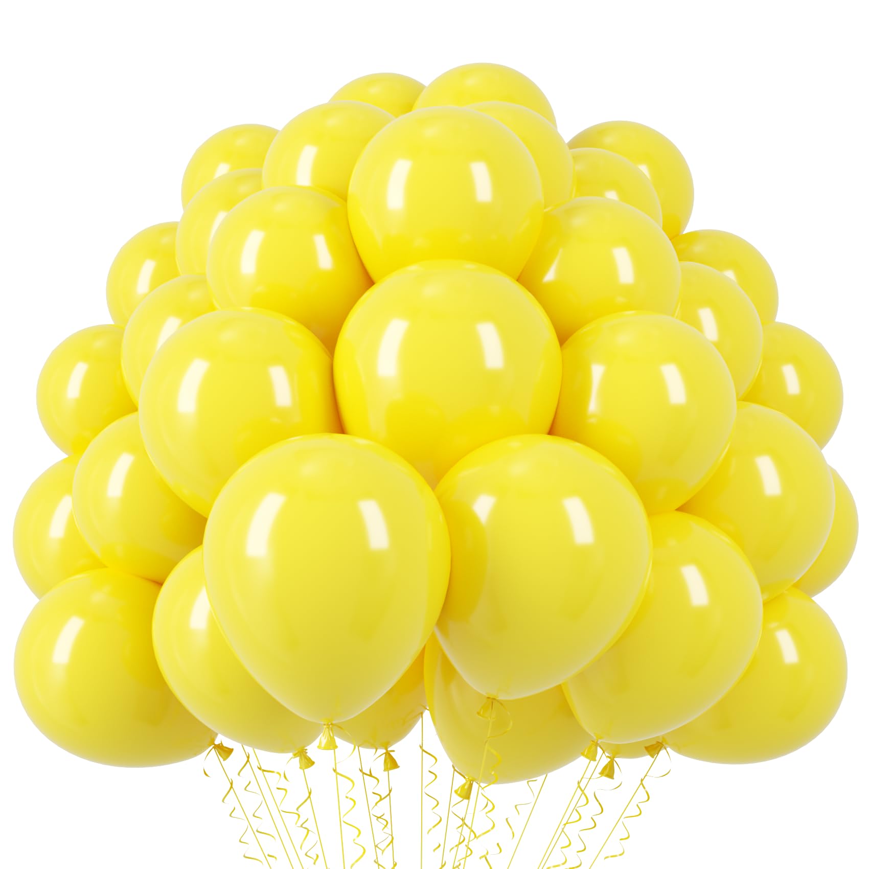 110pcs 12 Inch Yellow Latex Balloons - Bulk Party Balloons for Graduation, Wedding, Birthday, Gender Reveal, Baby Shower & Anniversary - Sunflower & Honeybee Theme Party Decorations - Perfect for Indoor & Outdoor Celebrations