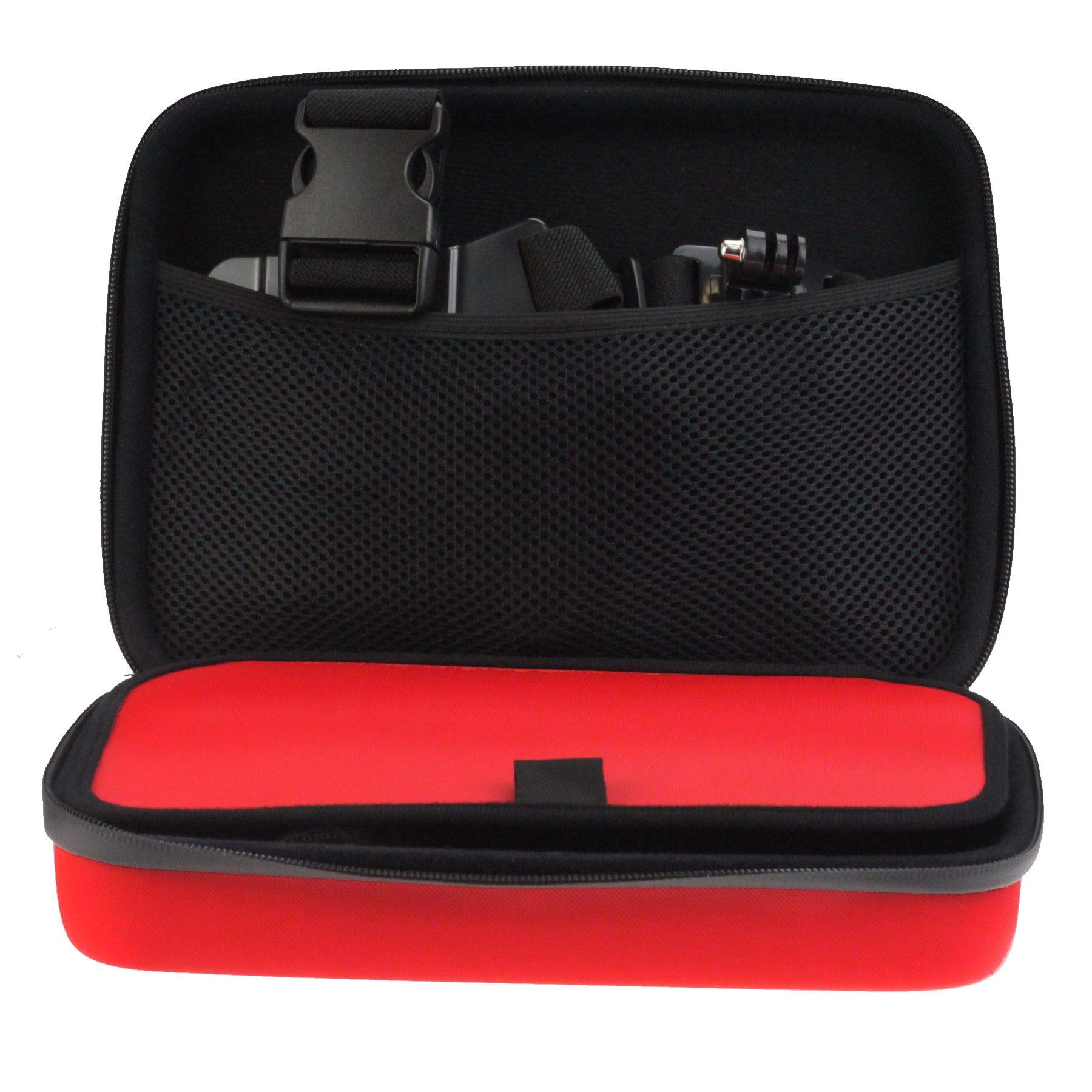 Navitech Red Hard Waterproof Case for Walkie Talkie - Compatible with Cobra AM1035 Quad Pack Two Way Radio | Durable Protection for Outdoor, Hiking, Camping & Emergency Use