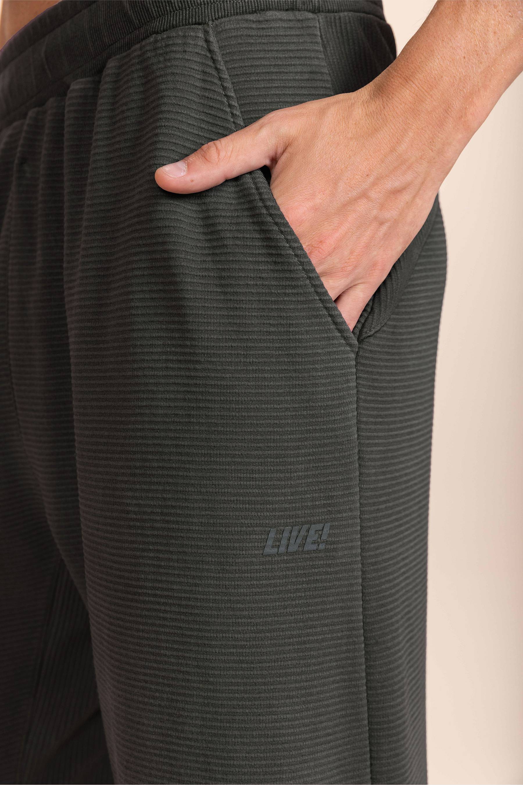 Ribbed Washed Men's Casual Pants - Comfortable Stretch Fit Trousers for Work, Travel & Everyday Wear