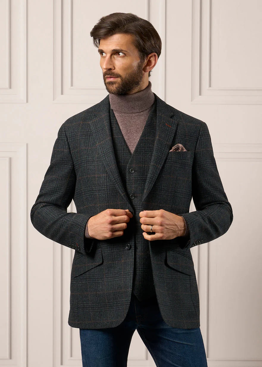 Alan Paine Surrey Men's Tweed Lined Waistcoat Vest - Classic British Style for Formal Wear & Outdoor Events