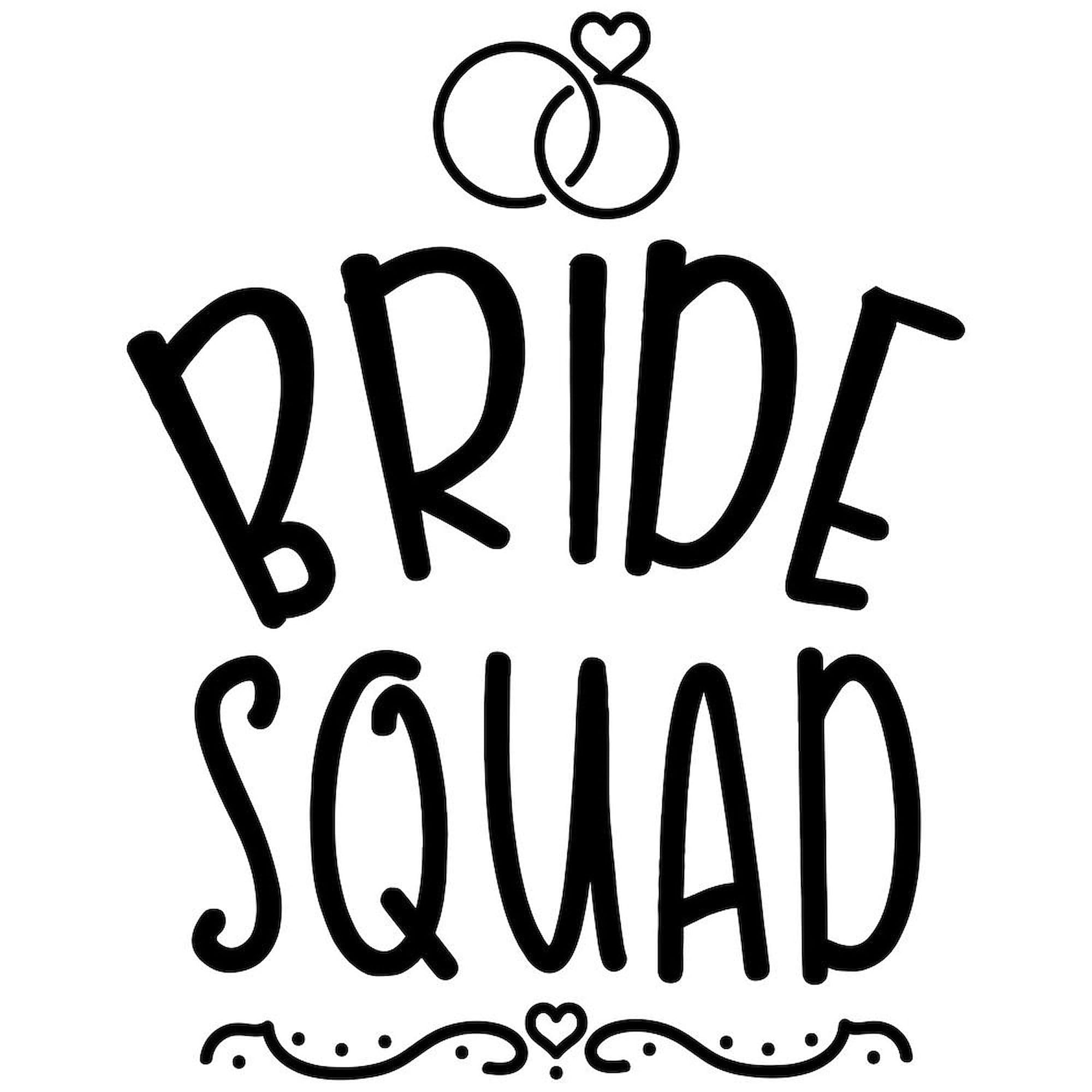 Bride Squad Ceramic Coffee Mug 15 oz (444 ml) - Perfect for Bridal Showers, Bachelorette Parties & Wedding Gifts - Stacked Design for Bride Tribe