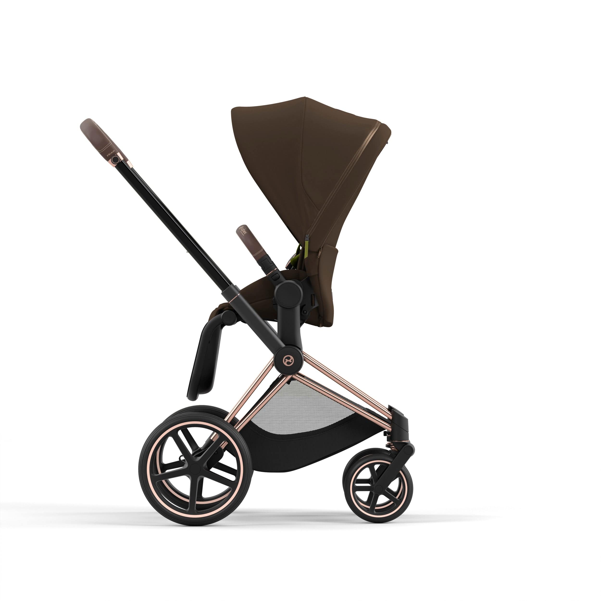 Cybex Priam 4 Complete Luxury Stroller - Rose Gold & Brown | Premium Baby Stroller for Newborns & Toddlers | Perfect for City Walks, Shopping & Travel