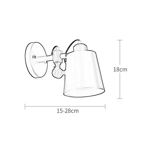 Modern Wooden Wall Wash Light - Adjustable E27 Indoor Reading Lamp, Nordic Style Bedside Lighting for Bedroom, Living Room & Study - Simple Iron Art Wall Sconce (White) | Perfect for Cozy Reading Nooks & Ambient Bedroom Lighting