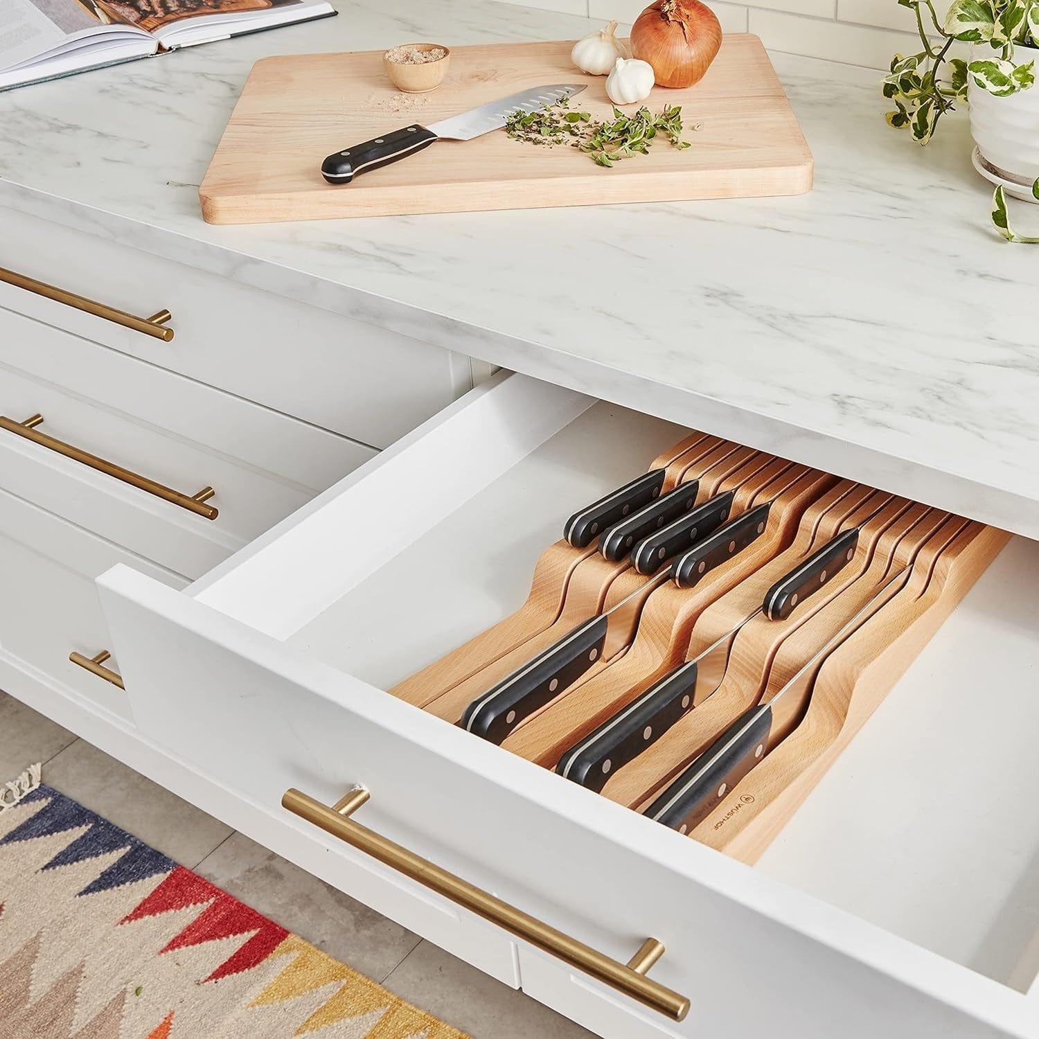 Wusthof Premium Large Knife Tray - Professional Kitchen Knife Organizer for Chefs & Home Cooks - Perfect for Countertop Storage & Drawer Organization