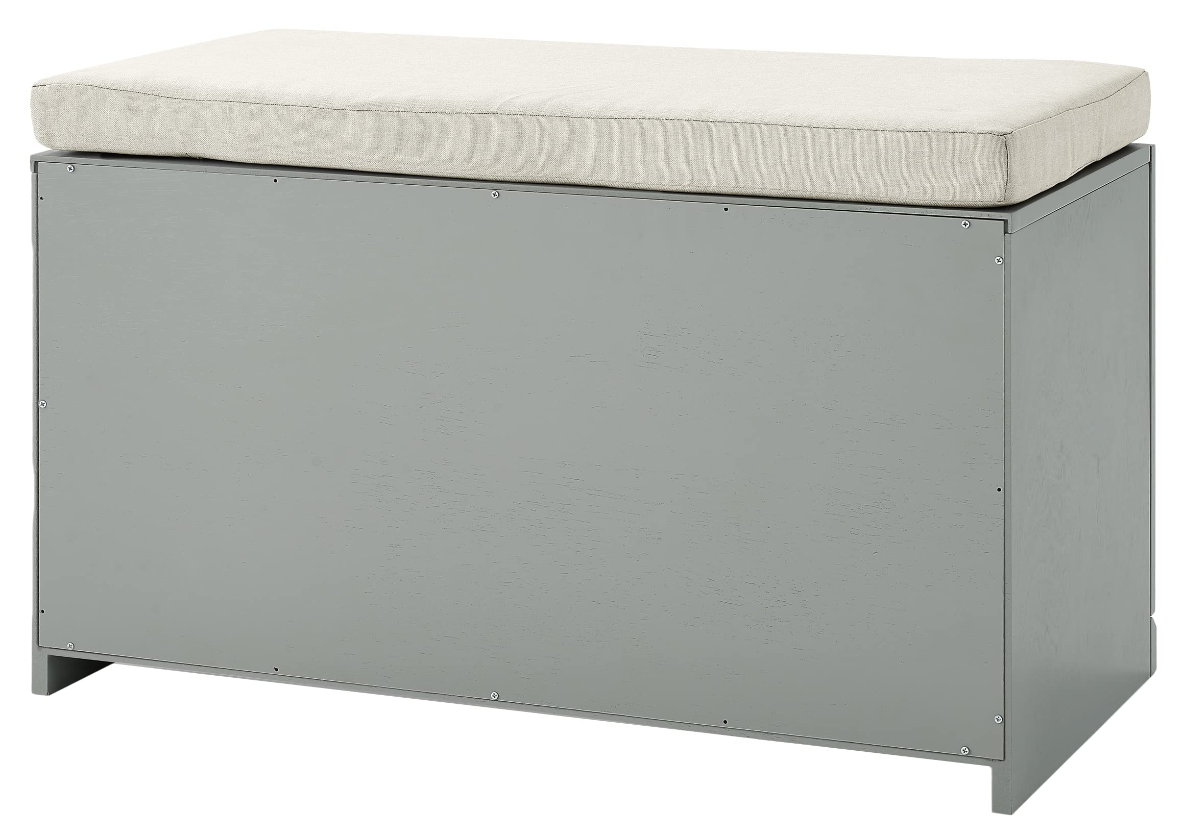 Crosley Harper Entryway Storage Bench with Shoe Rack & Organizer Drawer - Gray Wooden Hallway Bench for Entryway, Mudroom & Bedroom Organization
