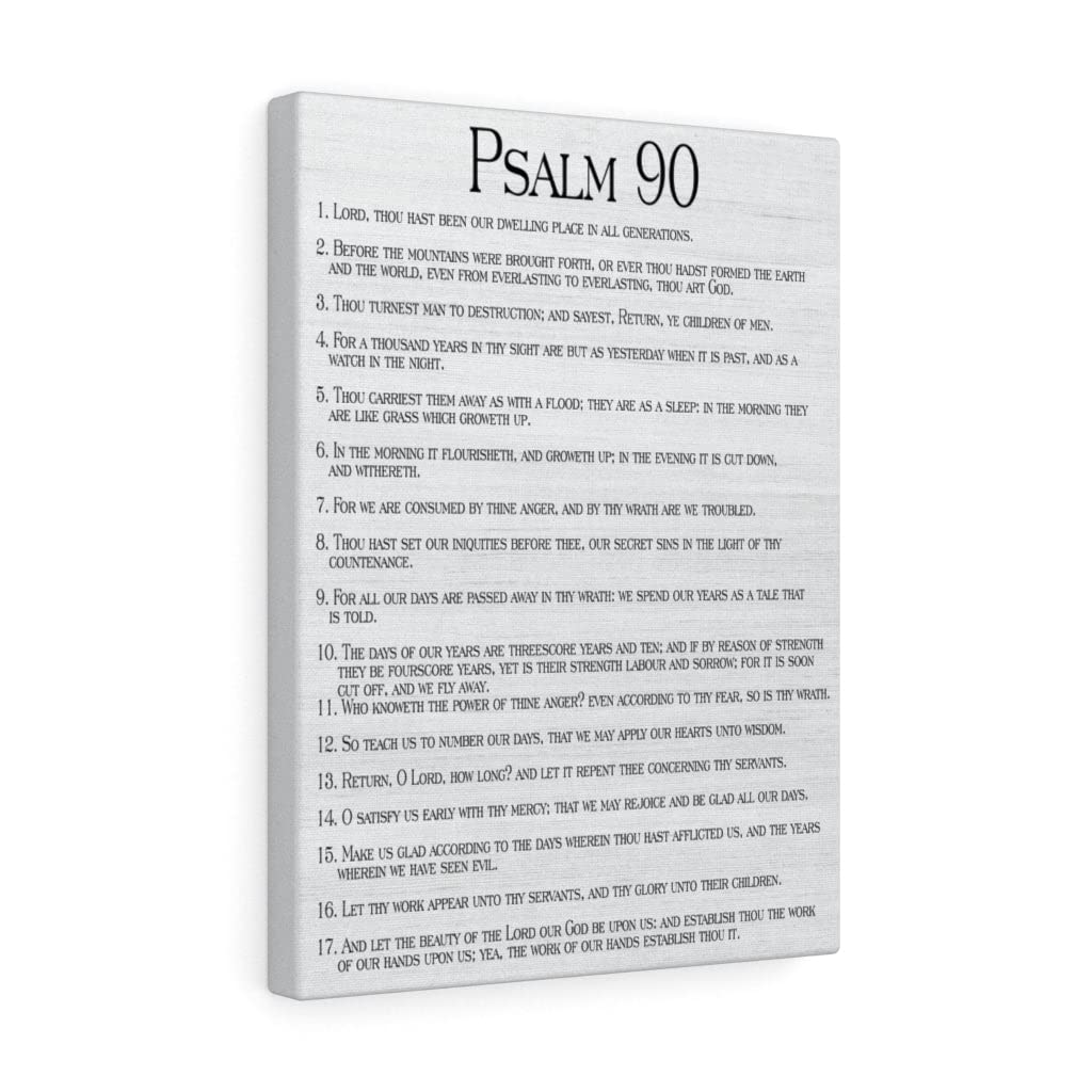 Christian Wall Art Print - Express Your Love with Scripture Wall Decor, Psalm 90 'How Time Flies' Ready to Hang - Perfect for Home, Office & Church Decor