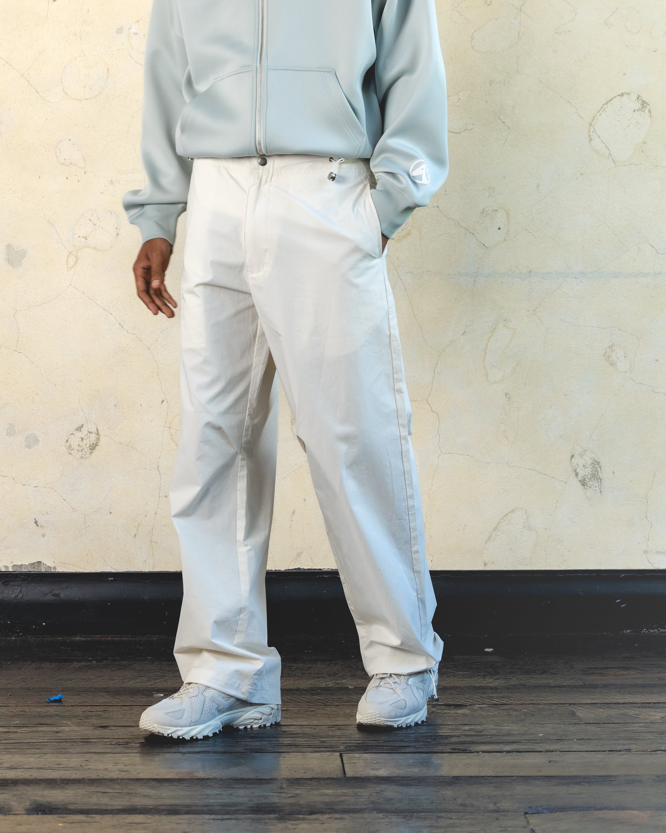 404 Silhouette Pants in Off White - Trendy High-Waisted Wide Leg Trousers for Women | Perfect for Office, Casual Wear & Special Occasions