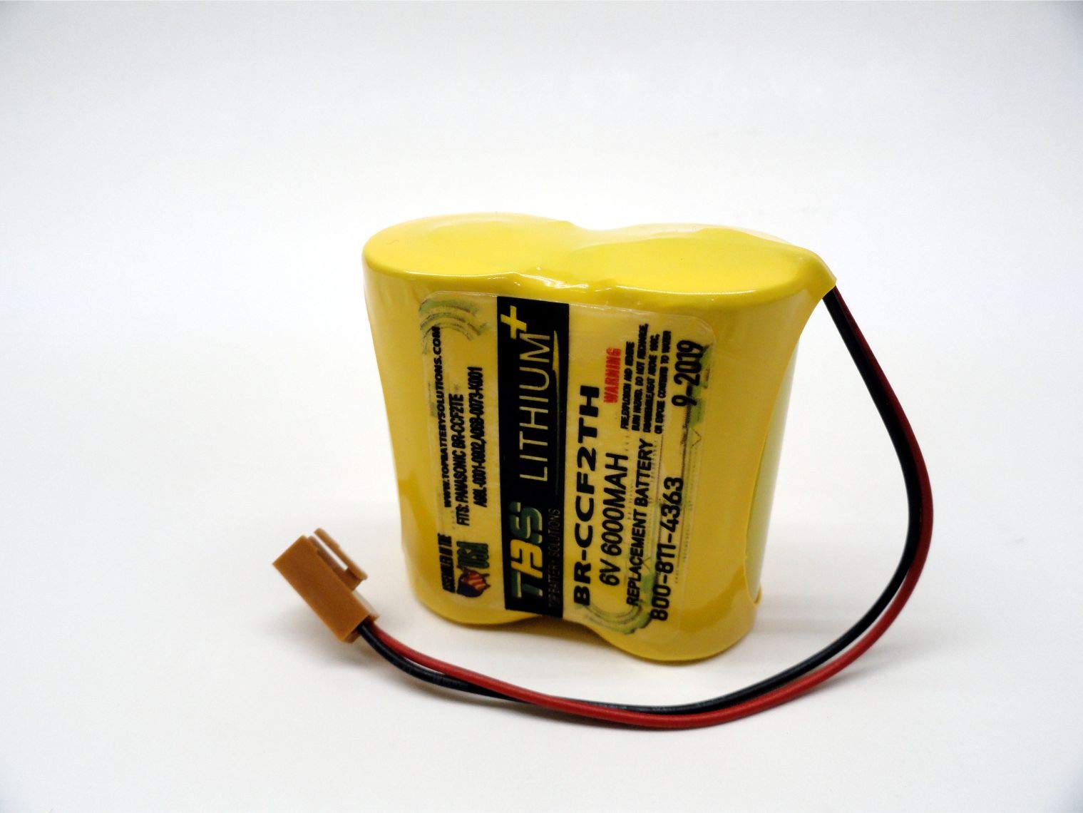 5PC BR-CCF2TH 6V Lithium Replacement Battery for Fanuc oi Mate Model-D CNC Controls - Compatible with PLC Computer GE Fanuc A06 Series A98L-0001-0902 & BR-CCF2TE (Cutler Hammer) - Brown Connector - Perfect for Industrial CNC Machines, Robotics & Automation Systems