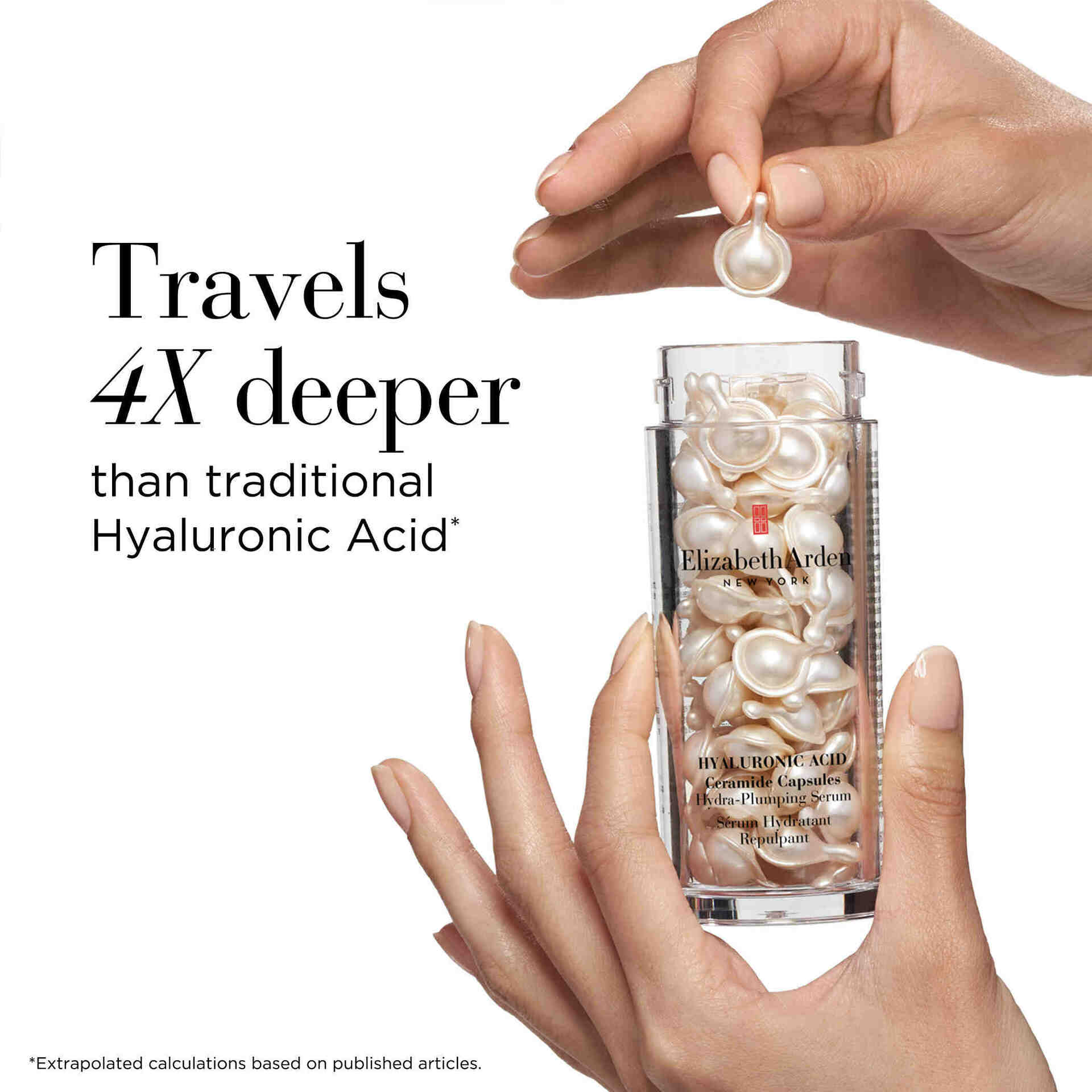 Hyaluronic Acid & Ceramide Capsules Set - Hydrating & Plumping Serum for Face - 120 Piece - Anti-Aging Skincare for Dry Skin, Fine Lines & Wrinkles - Day & Night Moisturizing Routine