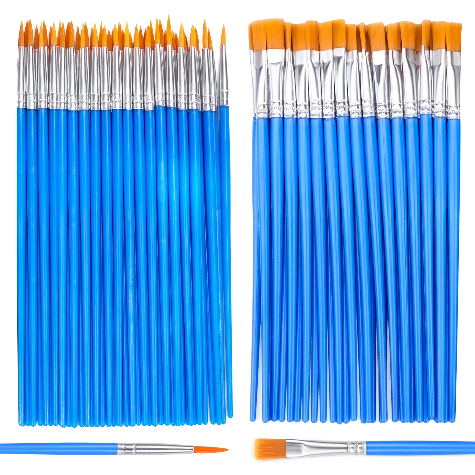 AROIC 110-Piece Professional Paint Brush Set for Acrylic, Oil & Watercolor - Nylon Hair Artist Painting Kit for Canvas, Wall Art & DIY Projects
