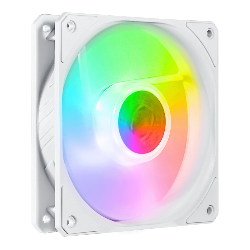 Cooler Master MFX B2DW 18NPA R1 CM SICKLEFLOW 120 PWM ARGB Fan - White (2-Year Warranty) - High-Performance RGB Cooling for PC Gaming & Workstations