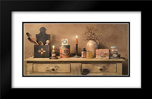 Billy Jacobs 40x26 Black Modern Frame with Double Matted Museum Art Print - 'Mama's Pantry' - Perfect for Living Room, Dining Room, and Office Decor