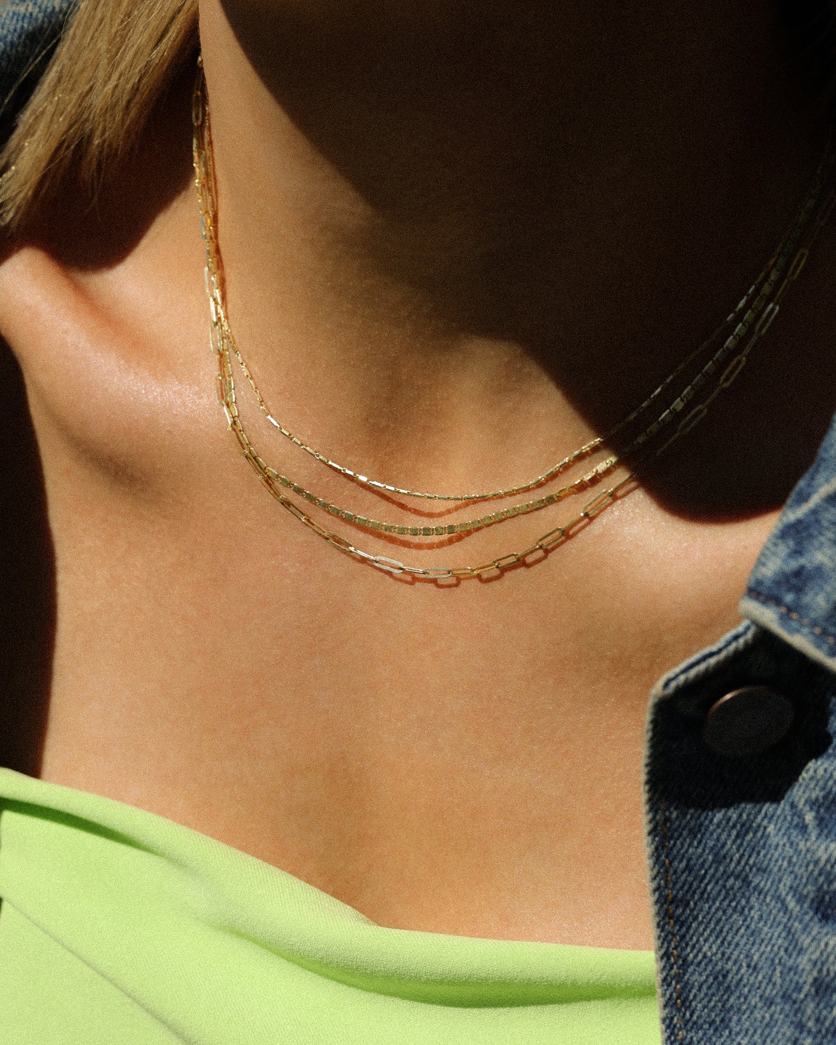 Flat Drawn Bold Chain Necklace for Women - Trendy Chunky Gold & Silver Link Necklace Jewelry - Perfect for Layering, Everyday Wear & Special Occasions